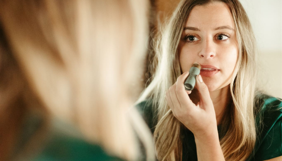 Pharmacist-recommended cold sore treatments including antiviral cream, soothing lip balm, and protective ointment displayed on a clean countertop, representing evidence-based remedies for herpes simplex virus (HSV-1) lip outbreaks.